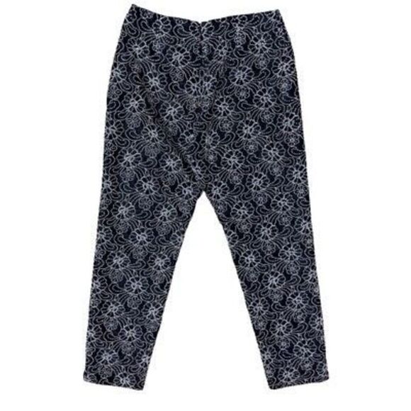 Carmen Marc Valvo 4 S Black White Beaded Pants Cropped Slim 1990s VTG Evening - Picture 3 of 7